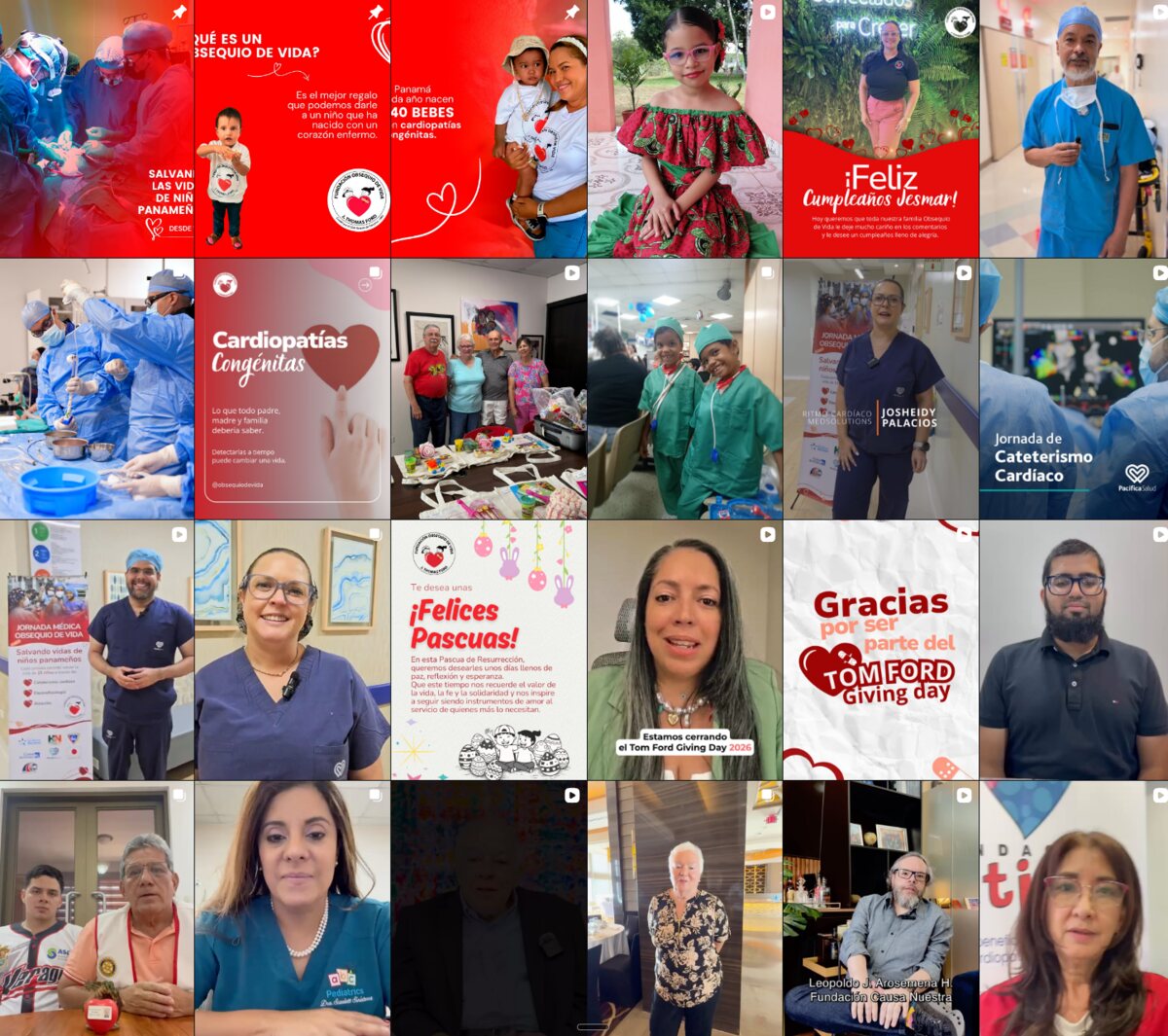Publicaciones de Instagram de la fundación