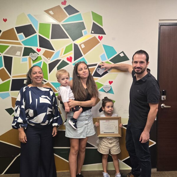 At the foundation, family portrait